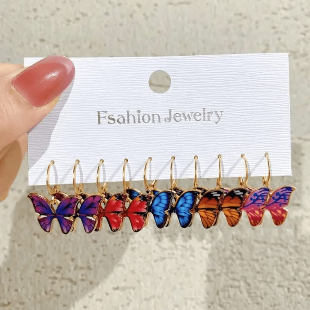 Sigma Multiple Colour Korean Butterfly Stud Earring