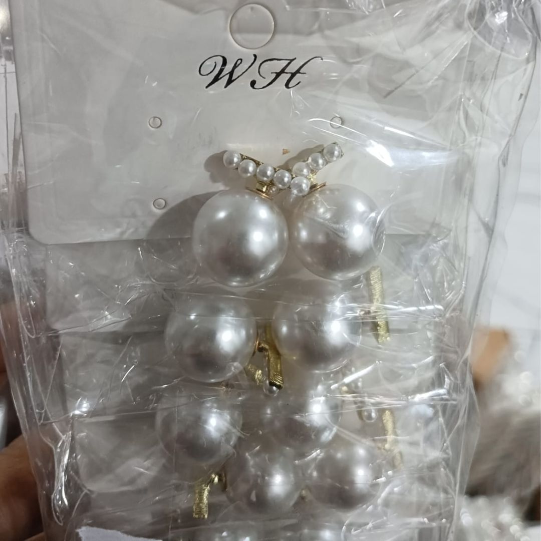 Sigma stick Bar White Pearl Drop earrings