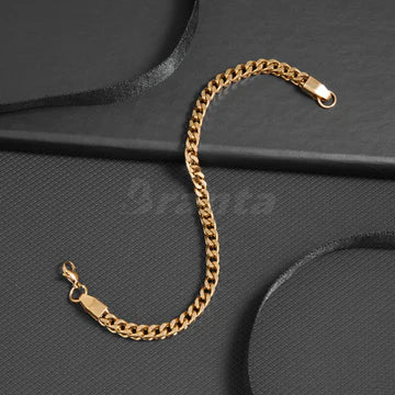 sigma Gold Plated Chunky Link Stainless Steel Bracelet For Men