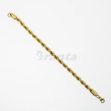 Sigma Rope Chain Bracelet in Gold Plated