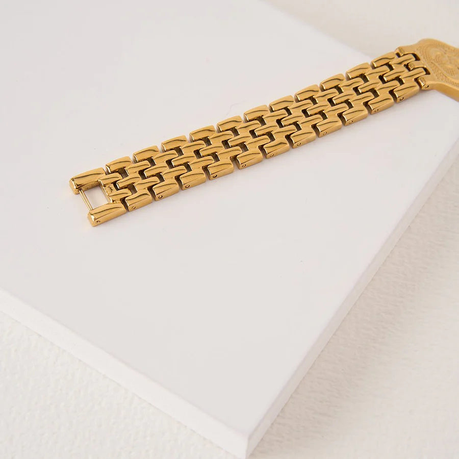 sigma Premium Om Gold Bracelet For Men
