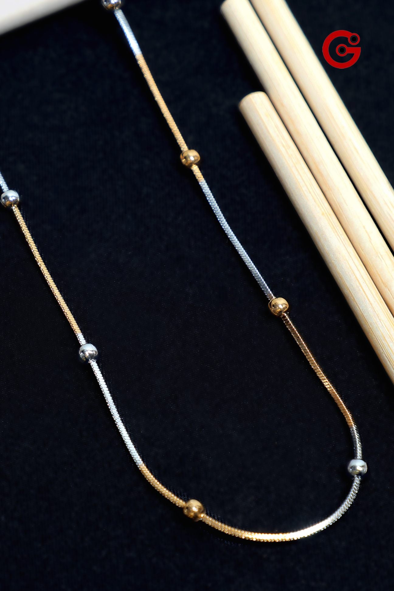 Sigma Gold-Plated Flat Chain with S-Hook Closure