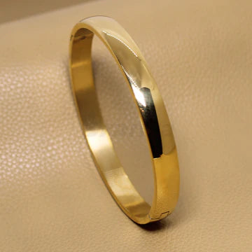 Sigma Glossy Finish Titan Stainless Steel Gold Bracelet For Men