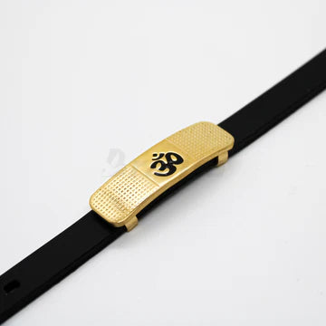 sigma Om Silicon Belt Men's Gold Bracelet
