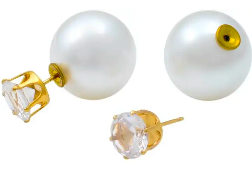 Sigma white gold pearls stud