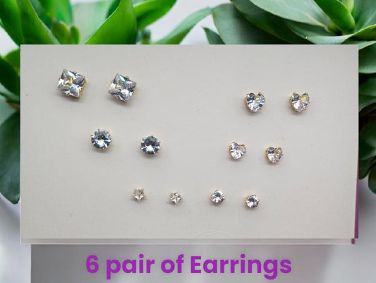 Sigma white gold pearls stud