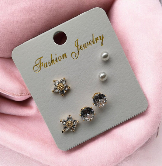 Sigma 3 pair Earring for women Korean earrings
