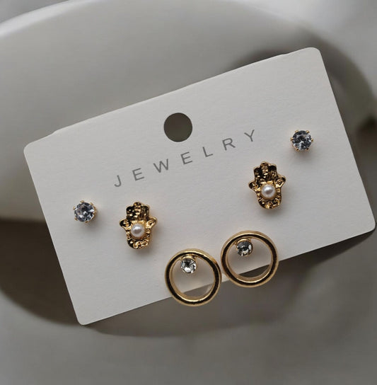 Sigma 3 pair Earring fo women Korean earrings
