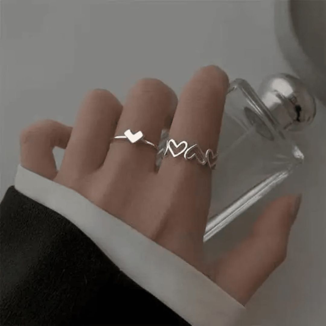 Sigma Couple Heart' Shape Korean ring