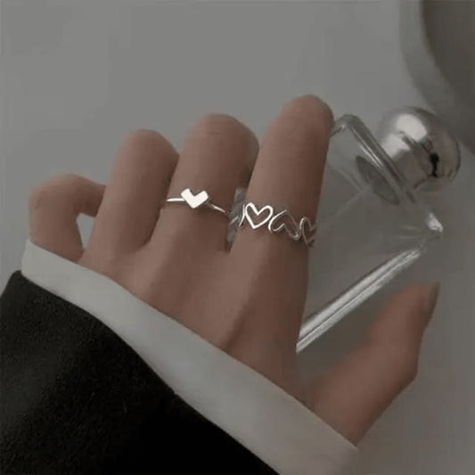 Sigma Couple Heart' Shape Korean ring
