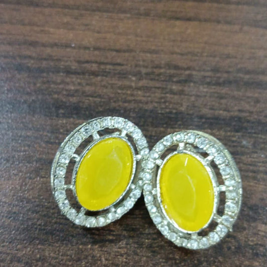 Sigma Ellipse Yellow korean earring