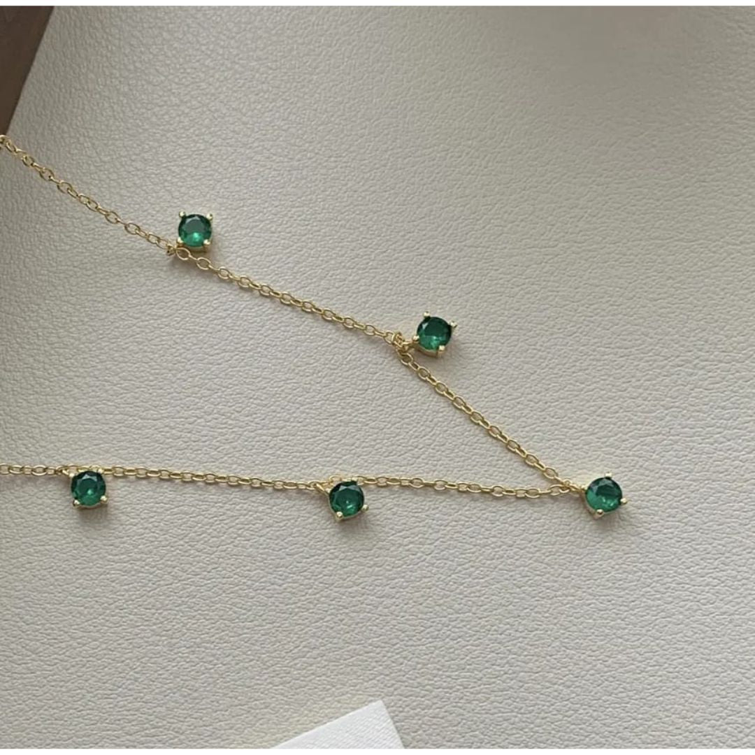 Green Stone Chain Bracelet