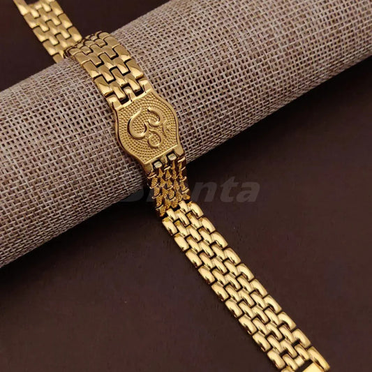 sigma Premium Om Gold Bracelet For Men