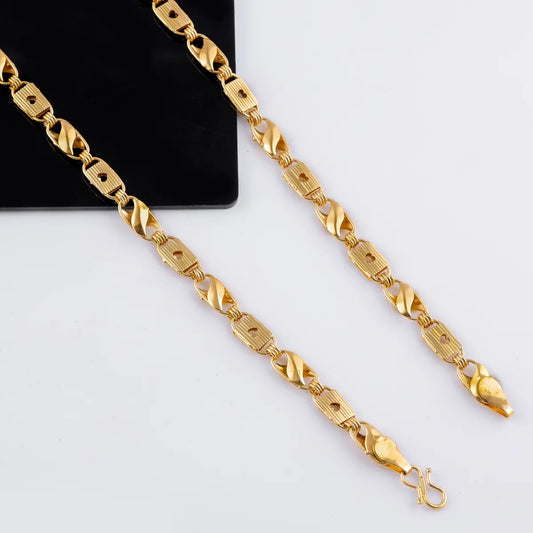 Sigma 18 K Gold plated Bold Link Chain for Boys and Men