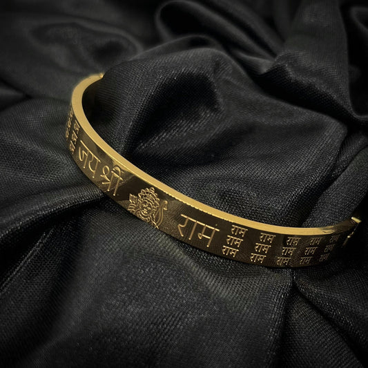 Sigma Jai Shree Ram Men's Gold Bracelet