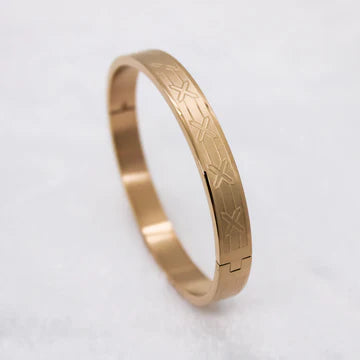 Sigma Cross Sign Rose Gold Men's Bracelet