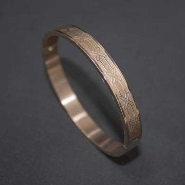 Sigma Cross Sign Rose Gold Men's Bracelet