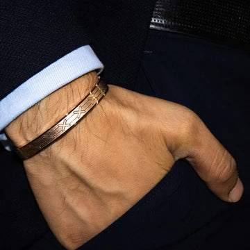 Sigma Cross Sign Rose Gold Men's Bracelet