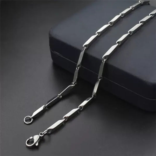 Sigma Rice Chain for Men and Boys Stainless Steel Chain