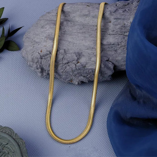 SIGMA UNIQUE BRASS GOLD PLATED SNAKE CHAIN FOR MENS