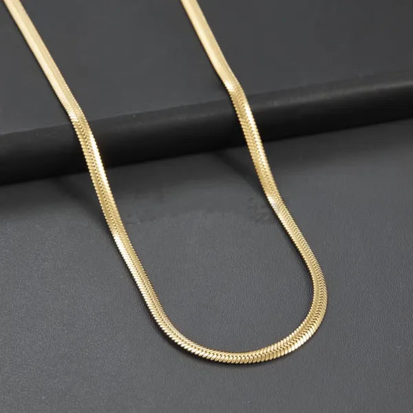 SIGMA UNIQUE BRASS GOLD PLATED SNAKE CHAIN FOR MENS