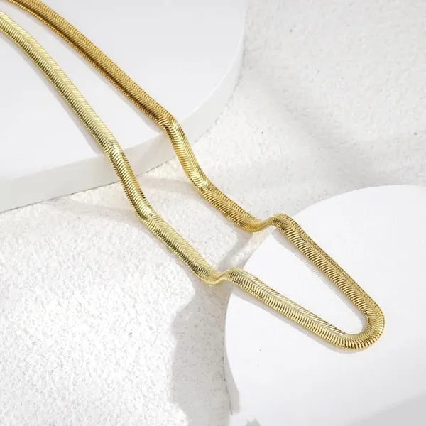 SIGMA UNIQUE BRASS GOLD PLATED SNAKE CHAIN FOR MENS