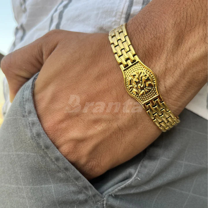 Sigma Premium Ganesh Gold Bracelet For Men