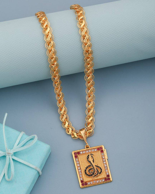 Sigma Gold Plated Traditional new Stylish pendant Chain for man and boy