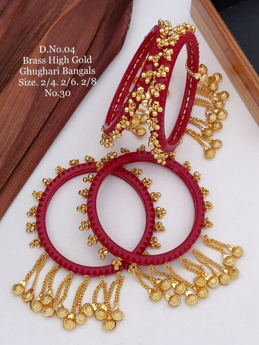 Sigma  Brass High Gold Ghughari Bangals