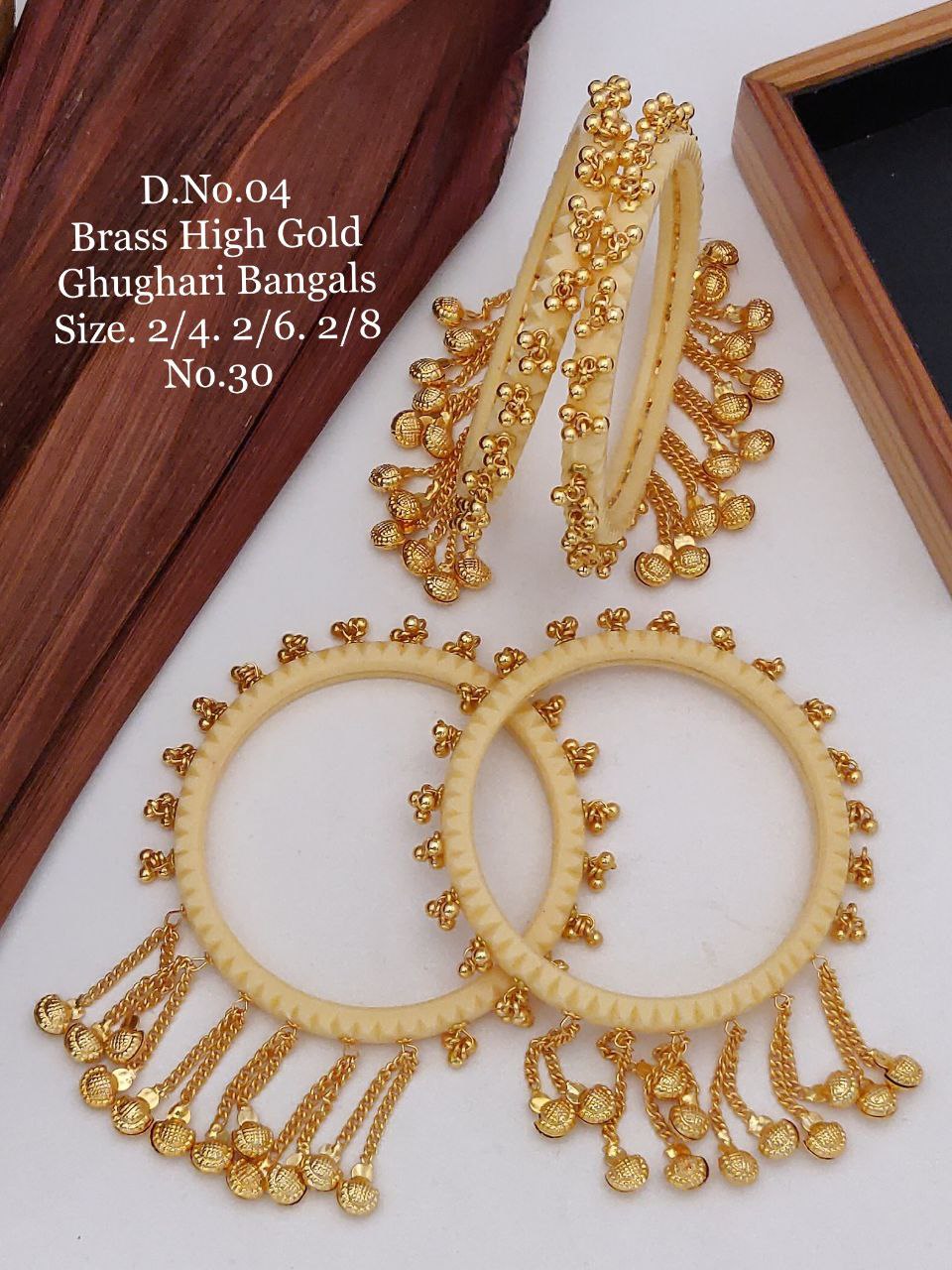 Sigma  Brass High Gold Ghughari Bangals
