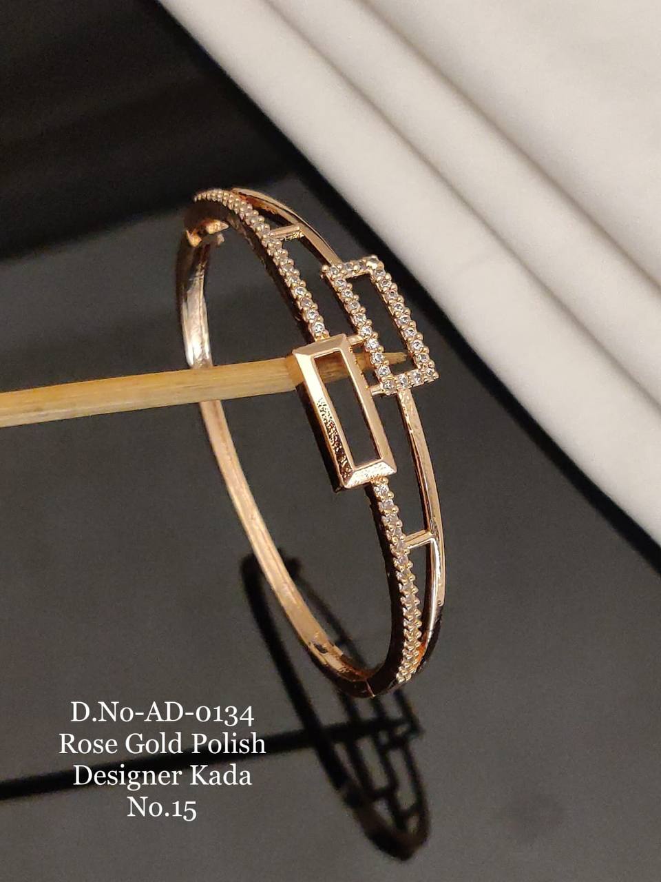 Sigma Rose Gold Polish Designer Kada