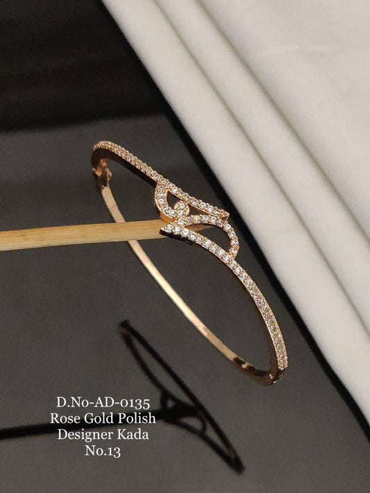 Sigma Rose Gold Polish Designer Kada