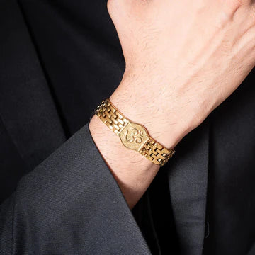 sigma Premium Om Gold Bracelet For Men
